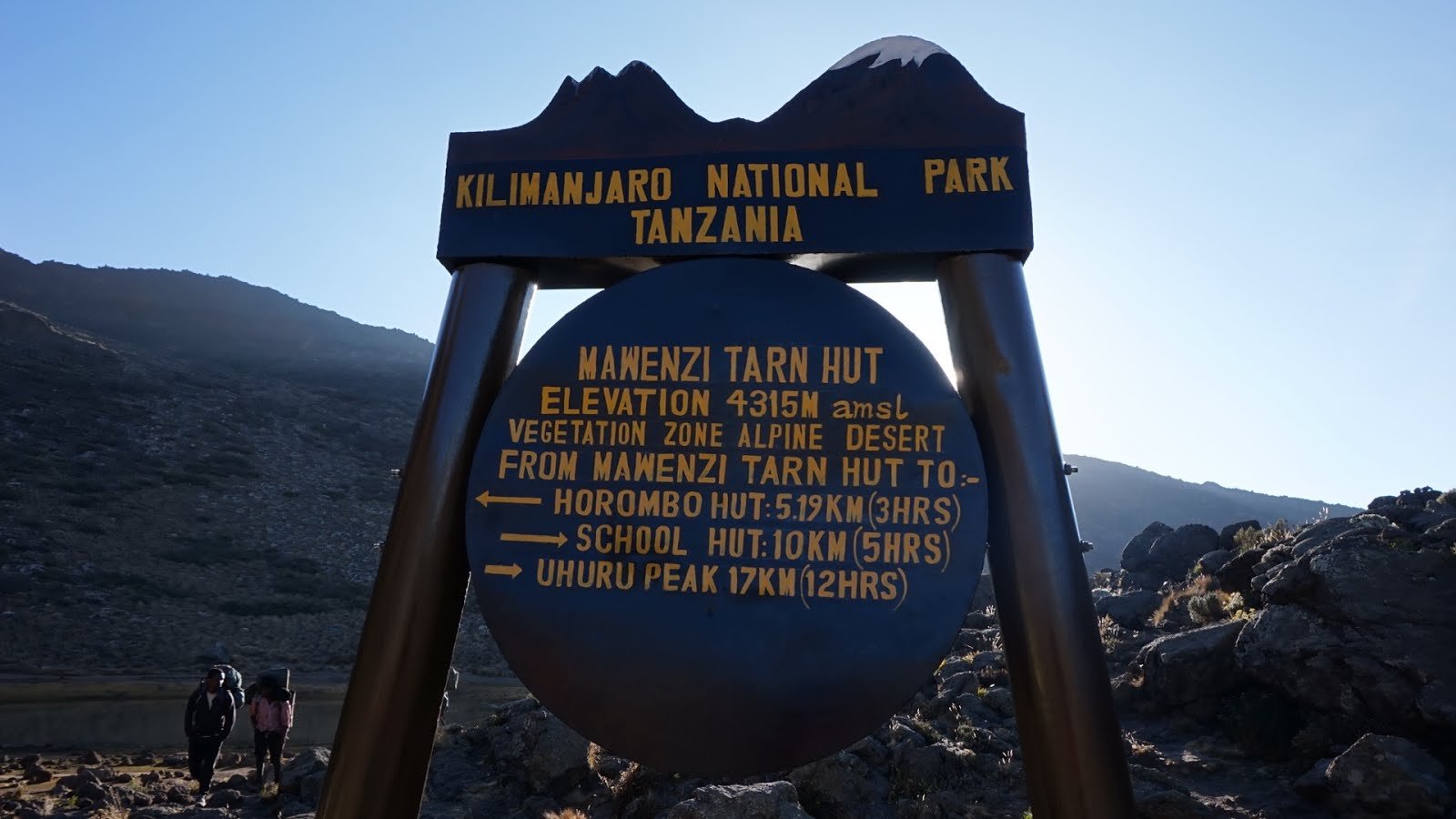 25-01 Mawenzi Tarn Sign 4315 meters (14,153 ft)